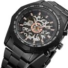 Men's Watch Automatic Mechanical Analog Stainless Steel Band Skeleton Dial Watch