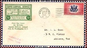 Scott CE2 16 Cents Airmail AC Roessler FDC Typed Address Planty CE2-32A - Picture 1 of 2
