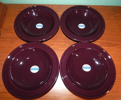 Lote de 4 tazones para sopa/ensaladera con borde Emily Henry granate púrpura Foto 1 de 4
