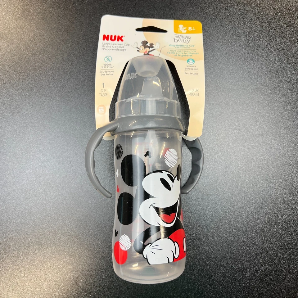 Nuevo NUK Disney Grande Aprendiz Sippy Cup, Mickey Mouse, 10 OZ Paquete de 1 Foto 1 de 2