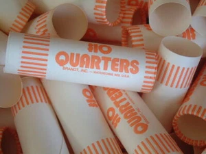 Vintage 40 Brandt Quarter Wrappers / Tubes - New Old Stock - Crimped On One End - Picture 1 of 2