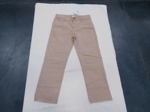 Crazy 8 Beige Raw Hem Khaki Pants Girls Size 8 - Picture 1 of 5