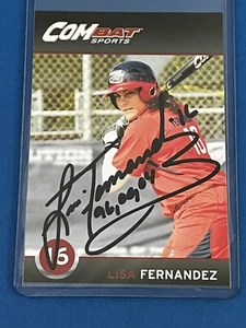 2008 3X Olympian UCLA Star LISA FERNANDEZ AUTOGRAPHED Auto Signed softball card - Imagen 1 de 7