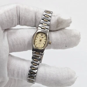 Vintage Helbros Quartz Womens Wrist Watch Two Tone New Battery - Picture 1 of 8