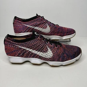 Nike Flyknit Zoom Agility Shoes Womens Size 11 Pink Athletic Sneaker 698616-603 - Picture 1 of 9