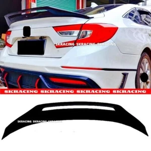 For 2018-2022 10th Honda Accord Gloss Black Duckbill Rear Trunk Lip Spoiler Wing - Picture 1 of 10