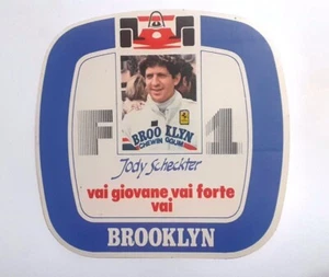 Old sticker vintage F1 JODY SCHECKTER CHEWINGUM BROOKLYN (inch 4.75) - Picture 1 of 1