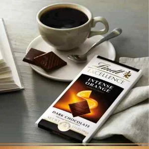 1 Packungen Lindt Intensive Orange Dunkle Schokolade EXCELLENCE Riegel 3,5 oz - Bild 1 von 1