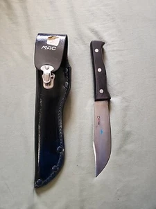Rare Mint Vintage 10 Inch Large Mac Hunting Knife w/Leather Sheath Made In Japan - Picture 1 of 7