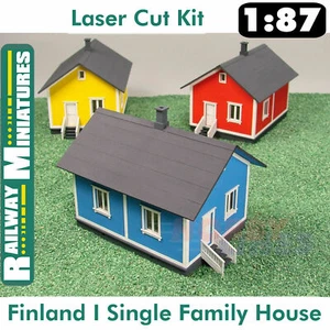 FINNLAND 1 EINFAMILIENHAUS Bausatz HO 1:87 Schiff EISENBAHN MINIATUREN 056 - Bild 1 von 7