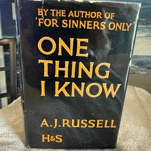 One Thing I Know 1st Printing Original DJ A.J. Russell VG+ Alcoholics Anonymous - Picture 1 of 18