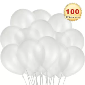 PMLAND 100 Stück perlweiß Latex Party Ballons 12 Zoll - Bild 1 von 5