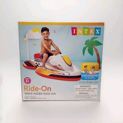 Intex Wave Rider Ride-On Jetski: Aquatic Pool Float 46" X 30.5" - Image 1 of 2