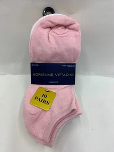 NUEVO ADRIENNE VITTADINI 10 PARES CALCETINES DE MUJER CORTE BAJO TALLA 5-10 ROSA PRECIO DE VENTA SUGERIDO POR EL FABRICANTE $24 - Imagen 1 de 3
