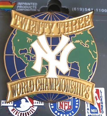 New York Yankees 1996 Baseball Pin 23 World Championships Tac Lapel Cap MLB - Image 1 of 3