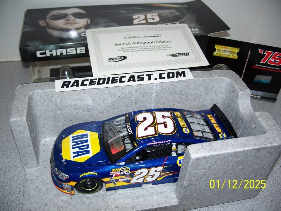 #25 CHASE ELLIOTT "AUTOGRAPHED NAPA" 2015 1ST CUP CAR CHEVY SS - Image 1 of 1