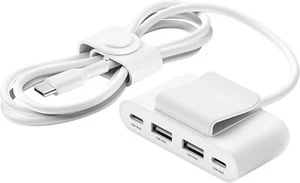 Belkin Boost Charge 4 Port USB Power Extender weiß 2 Meter - BUZ001bt2MWHB7 - Bild 1 von 4