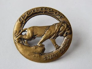 Peugeot Brosche Cycles-Auto bronzefarbene Variante  original Vorkrieg - Bild 1 von 2