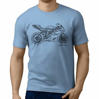 JL Illustration For A MV Agusta F4RR 2016 Motorrad Fan T-Shirt - Bild 1 von 4