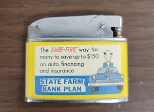 Vintage Little Billboard State Farm Cigarette Cigar Lighter Used Advertising  - Picture 1 of 6