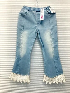 Mae Li Rose Youth Girls Crochet Hem Jeans Size 6/6X - NWT - Picture 1 of 9