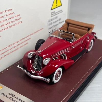 Sello 1/43 GLM 1935 castaño rojizo 851 supercargado Phaeton techo abierto rojo GLM161105 Foto 1 de 2