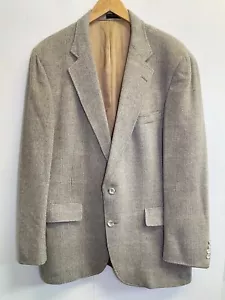 Vintage Laurens Inc Blazer Sport Coat Mens 42R 100% Camel Hair Grey Jacket - Picture 1 of 11