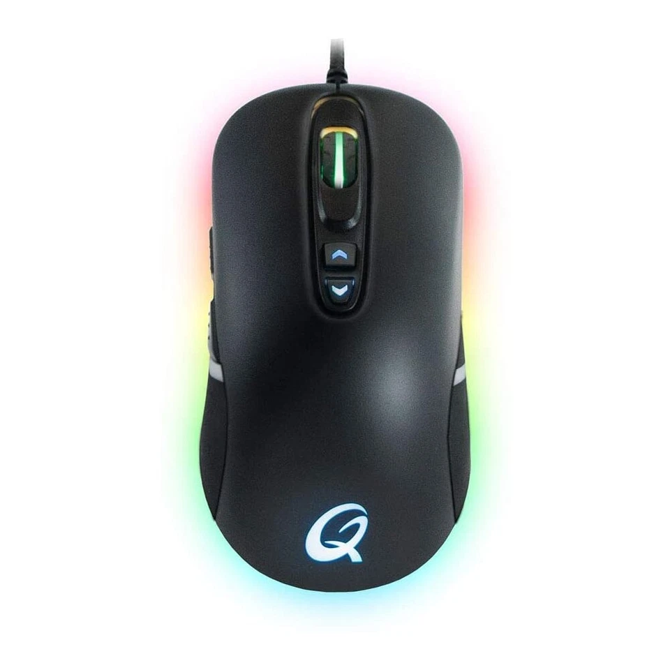 Qpad Dx-80 RGB ergonomische Gaming Maus für Rechtshänder
