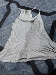 Massimo Women’s Sleeveless Striped Blouse Cowl Neck - Picture 1 of 8