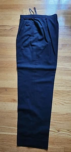 Jones New York - Lined, Navy, pleated front stretch wool slacks - Women's 10 - Picture 1 of 8