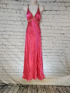F122 FAVIANA 6724 LIPSTICK SZ 0 $250 FORMAL BRIDESMAID PARTY PROM GOWN DRESS - Picture 1 of 11
