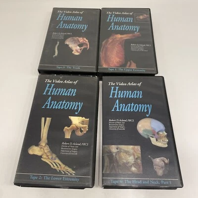 The Video Atlas of Human Anatomy Set of 4 VHS Tapes PREPPER LIBRARY MUST HAVE Foto 1 de 4