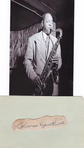 Coleman Hawkins - American Jazz - 1940s VINTAGE SIGNED ALBUM BOOK PAGE + PHOTO - Picture 1 of 3