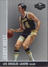 2008-09 Topps Co-Signers Silver Lakers Basketball Card #97 Jerry West /199