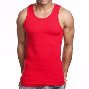 Red Wife Beater In Men's T-Shirts for 