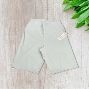 Alice + Olivia Aaron High Waist Biker Shorts in Powder Blue XL - Picture 1 of 4