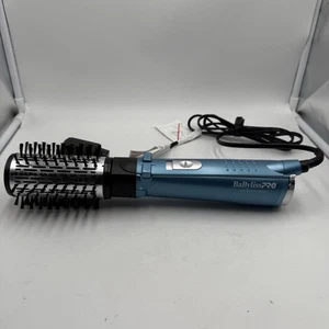 BaByliss Pro Nano Titanium Rotating Hot Air Brush Blue BABNT178 Tested - Picture 1 of 2