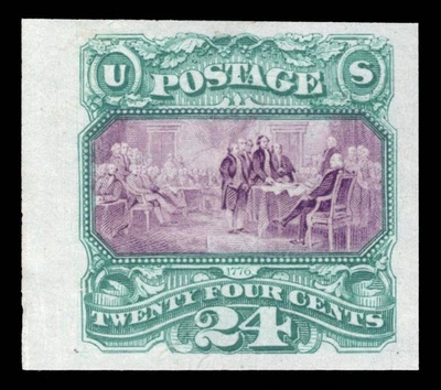 MOMEN: US # 120P3 IMPERF PLATE PROOF ON INDIA XF CAT. $140 LOT #25568 - Image 1 of 2