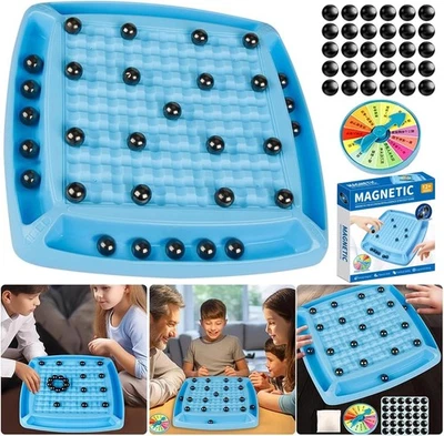 MARKENLOS Magnet Schach mit Strafscheibe Multiplayer-Magnet Brettspiel Tisch-Magnetspiel~