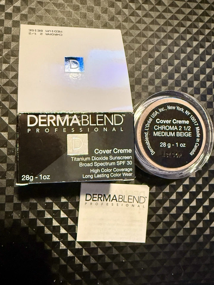 Dermablend профессиональный чехол крем SPF 30 - 1 унц - средний бежевый - новый - Изображение 1 из 1