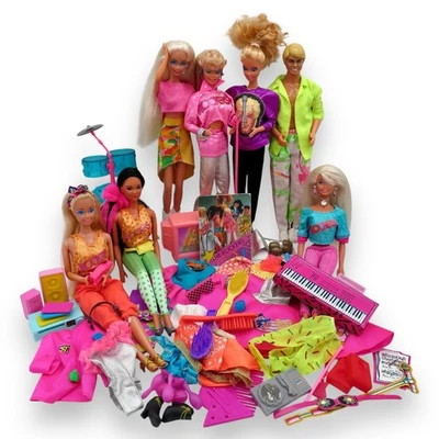 Lote Muñecas Barbie Años 80 Rockers Rock Star Ropa Concierto Accesorios Mattel Años 90 Foto 1 de 4