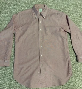 Brooks Brothers rot Supima Baumwolle Knopfleiste 16-32 Milano UVP 140 $ - Bild 1 von 4