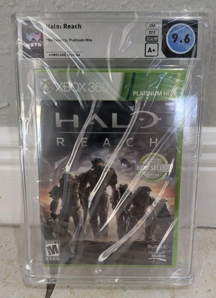 Halo Reach Xbox 360 Platinum Hits New Sealed Graded WATA 9.6 A+ - Image 1 of 3