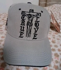 Vintage Y2K Aztec Spirit "True Love" Jesus Christus am Kreuz Hut. Neu Mit Etikett - Bild 1 von 5