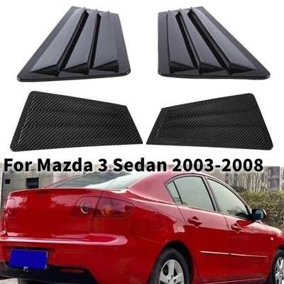 2 piezas para Mazda 3 sedán 2003-2008 ABS ventana lateral trasera cuchara persiana cubierta embellecedor Foto 1 de 4