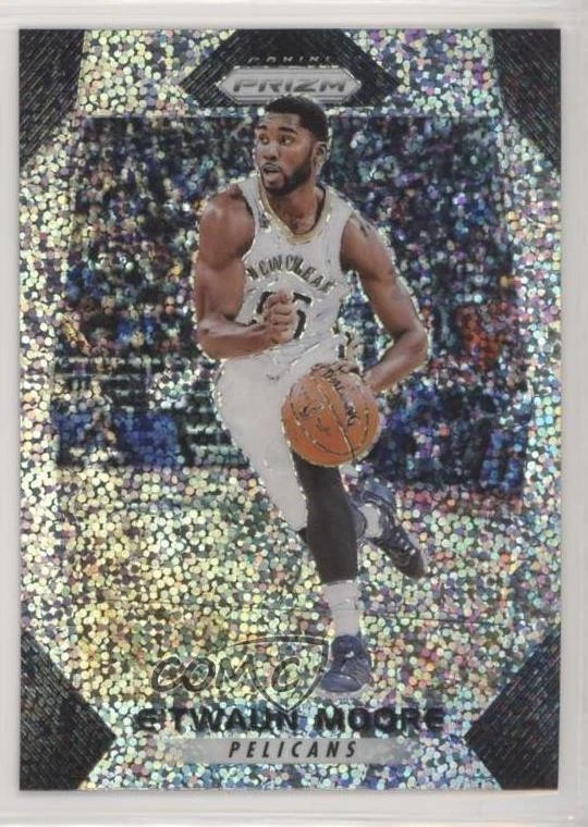2017-18 Panini Prizm White Sparkle Prizm E'Twaun Moore #128 - Image 1 of 2