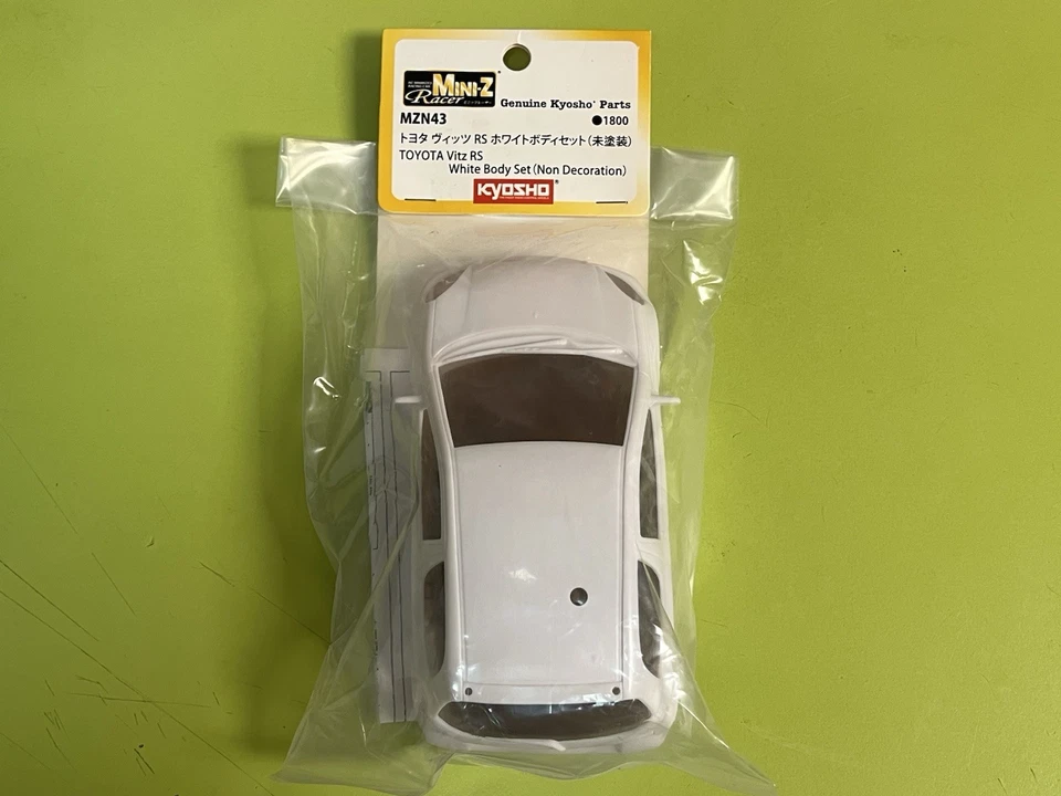 Kyosho Mini-Z Toyota Echo Vitz RS White Body Set (Non-Deco) 90mm MZN43 - Image 1 of 4