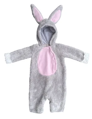 Pottery Barn Kids Baby Bunny Halloween Costume Baby Girl 0-6M Gray and Pink - Image 1 of 4