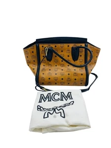 MCM Medium Kathy Viestos Tote w/ Strap Cognac Lady's Purse - Picture 1 of 12