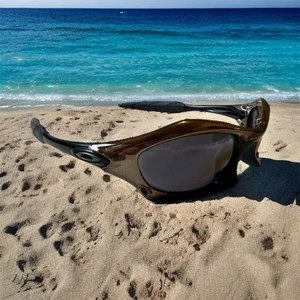 Oakley Splice Gorpcore USA EUC occhiali da sole avvolgenti oro, 142 mm - Foto 1 di 16